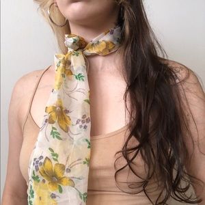 Yellow flower scarf